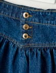 Mac & Ellie Gathered Denim Skirt, Indigo Blue product photo View 02 S