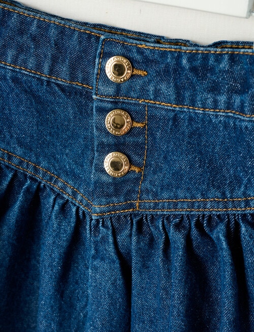 Mac & Ellie Gathered Denim Skirt, Indigo Blue product photo View 02 L