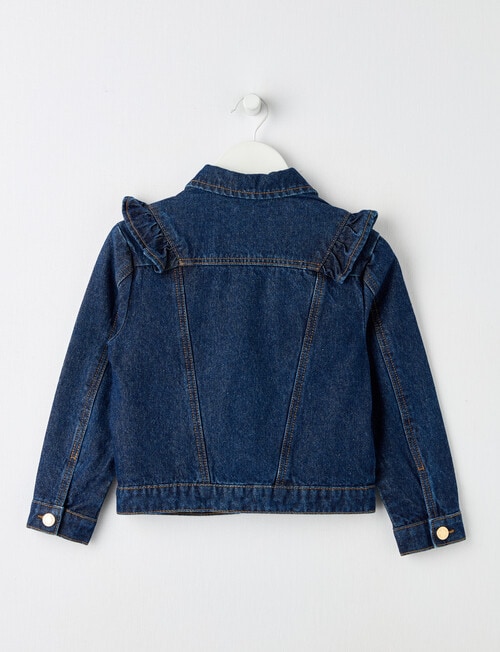 Mac & Ellie Denim Frill Jacket, Indigo Blue product photo View 02 L