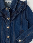 Mac & Ellie Denim Frill Jacket, Indigo Blue product photo View 03 S