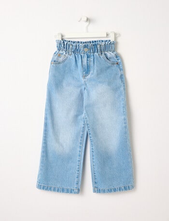 Mac & Ellie Heart Pocket Paperbag Jean, Light Blue product photo