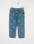 Mac & Ellie Butterfly Mom Jean, Mid Blue product photo