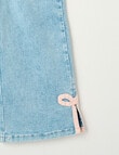 Mac & Ellie Bow Hem Wide Leg Jean, Light Blue product photo View 04 S
