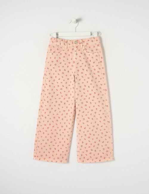 Mac & Ellie Ditsy Floral Wide Leg Jean, Dusk product photo