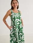 Zest Holiday Tiered Maxi Dress, Leaf product photo