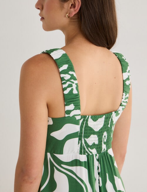 Zest Holiday Tiered Maxi Dress, Leaf product photo View 06 L