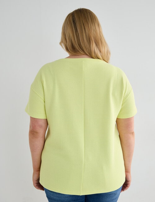 Studio Curve Ribbed Knit Tee, Limoncello product photo View 02 L