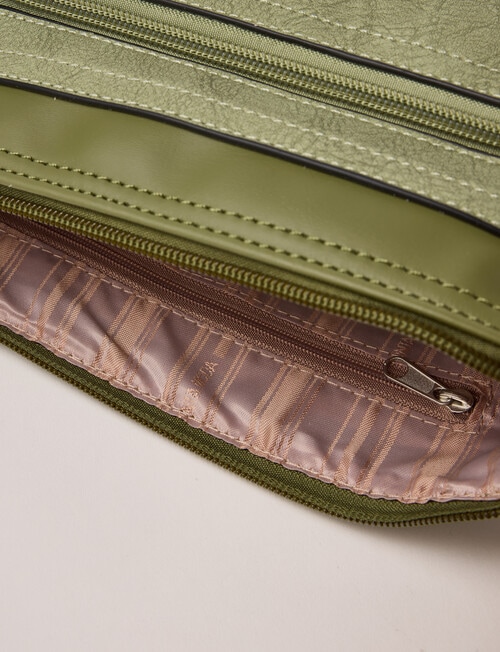 Pronta Moda Vintage Crossbody Bag, Avocado product photo View 04 L