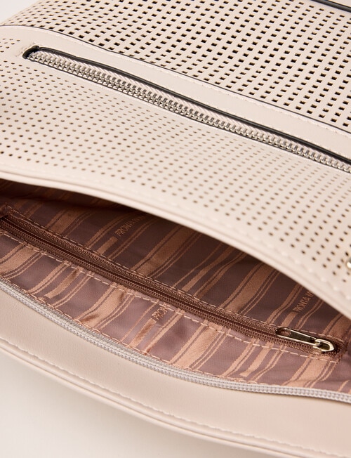 Pronta Moda Laser Cut Tote Bag, Beige product photo View 04 L