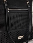 Pronta Moda Laser Cut Tote Bag, Black product photo View 03 S
