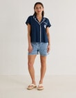 Zest Embroidery Stitch Shirt, Navy product photo View 03 S