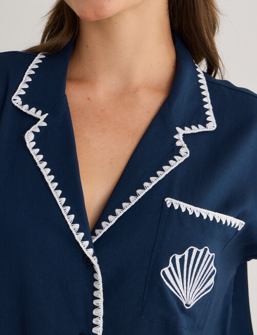 Zest Embroidery Stitch Shirt, Navy product photo View 05 L