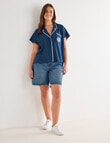 Zest Embroidery Stitch Shirt, Navy product photo View 13 S