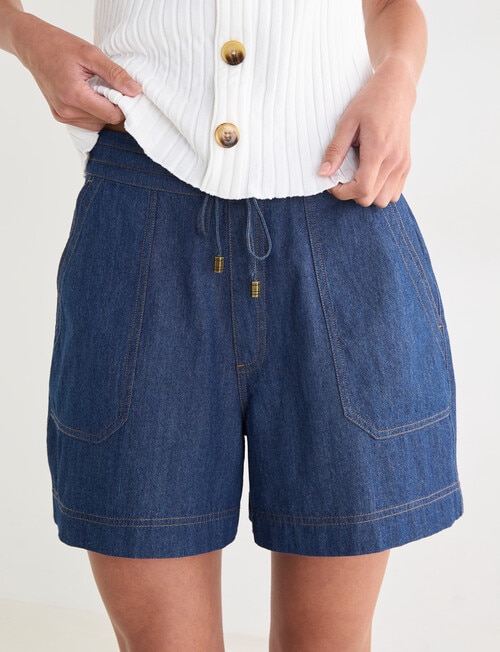 Zest Patch Pocket Short, Denim Blue product photo