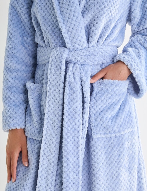 Whistle Sleep Basket Weave Robe, Blue, 8-22 product photo View 06 L