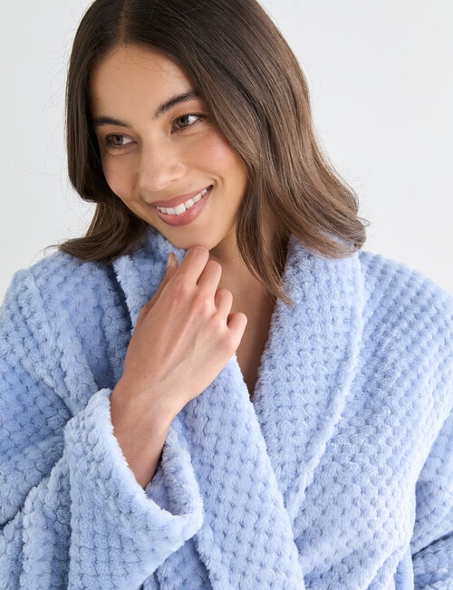Whistle Sleep Basket Weave Robe, Blue, 8-22 product photo View 04 L