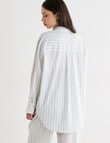 Mineral Sleep Shirt, Mint Stripe product photo View 02 S