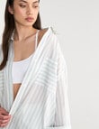 Mineral Sleep Shirt, Mint Stripe product photo View 04 S