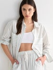 Mineral Sleep Shirt, Mint Stripe product photo View 07 S