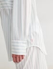 Mineral Sleep Shirt, Mint Stripe product photo View 09 S