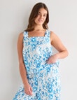 Zest Linen Tank, Tile Blue & White product photo View 12 S