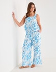 Zest Linen Tank, Tile Blue & White product photo View 13 S