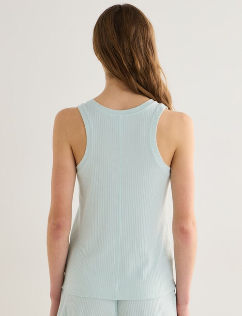 Mineral Sleep Rib Tank Top, Cool Mint product photo View 02 L