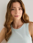Mineral Sleep Rib Tank Top, Cool Mint product photo View 04 S