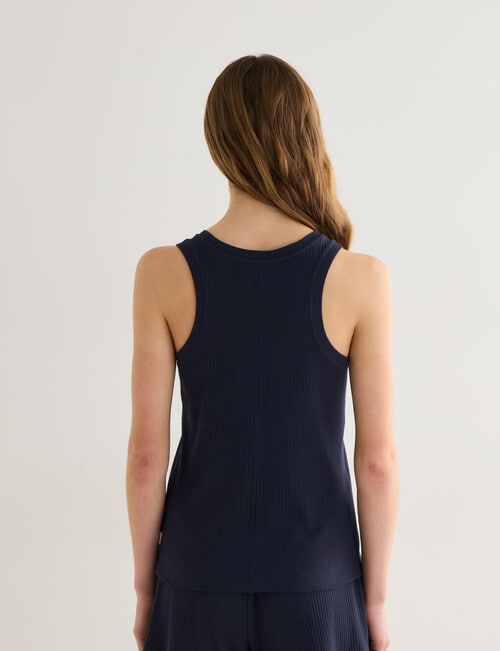 Mineral Sleep Rib Tank Top, Midnight product photo View 02 L