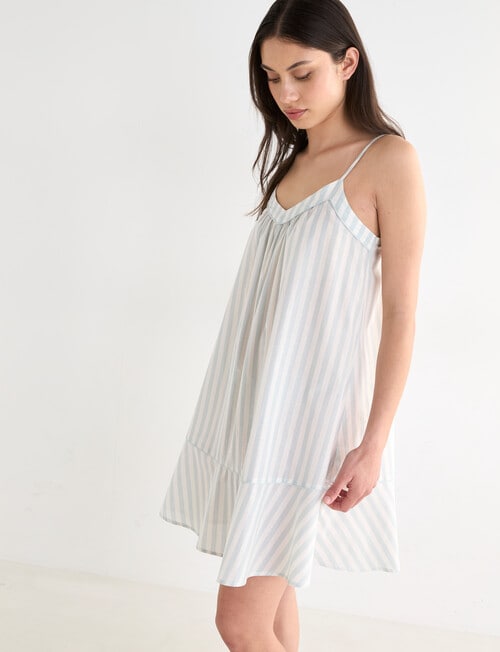 Mineral Sleep Nightie, Mint Stripe product photo