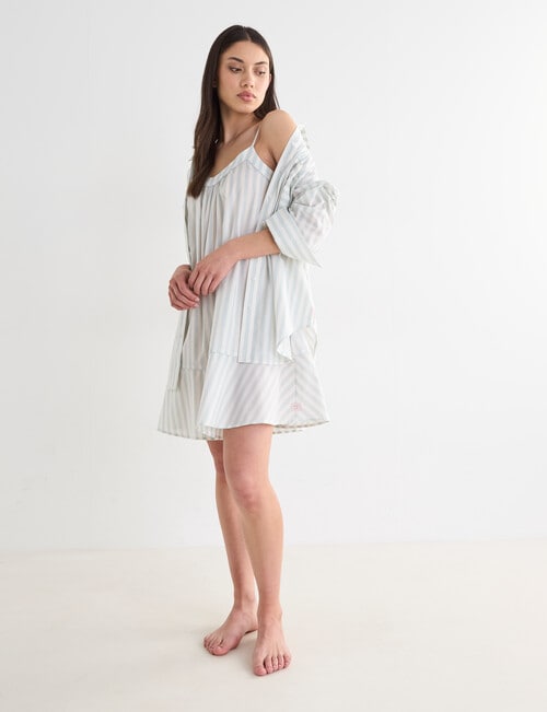 Mineral Sleep Nightie, Mint Stripe product photo View 03 L
