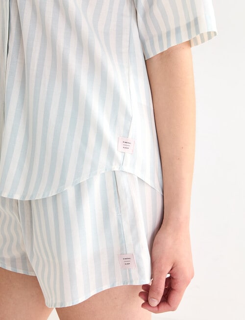 Mineral Sleep PJ Set, Mint Stripe product photo View 06 L