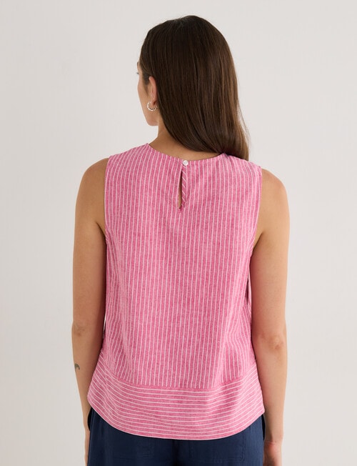 Zest Stripe Tank Top, Pink product photo View 02 L