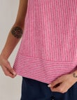 Zest Stripe Tank Top, Pink product photo View 05 S