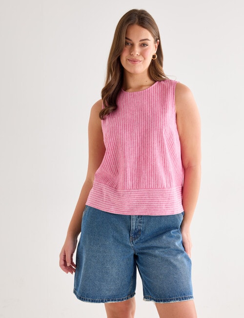 Zest Stripe Tank Top, Pink product photo View 12 L