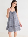 Mineral Sleep Nightie, Midnight Gingham product photo View 03 S