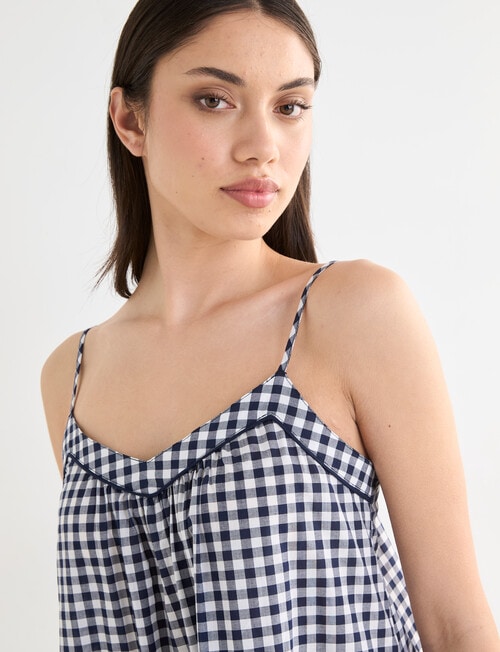 Mineral Sleep Nightie, Midnight Gingham product photo View 04 L