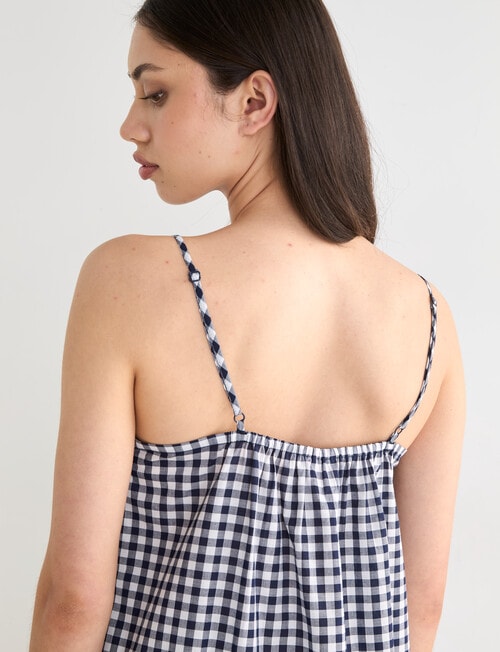 Mineral Sleep Nightie, Midnight Gingham product photo View 07 L