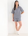 Mineral Sleep PJ Set, Midnight Gingham product photo