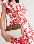 Whistle Accessories Bruna Camera Crossbody Bag, Natural & Tan product photo
