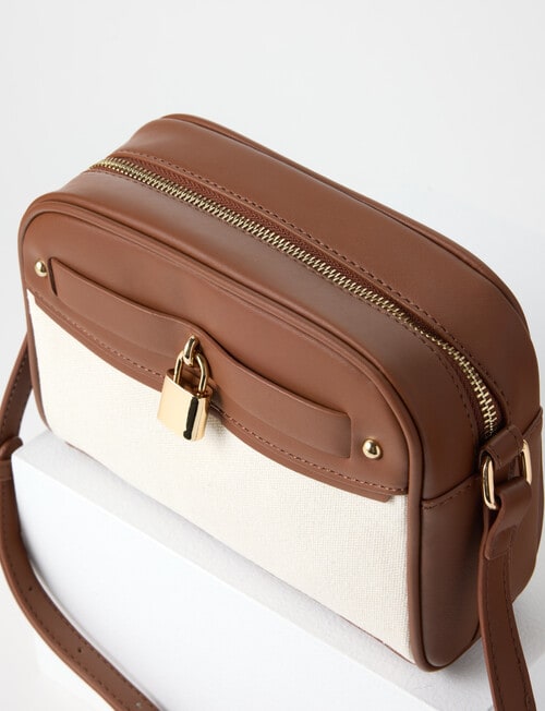 Whistle Accessories Bruna Camera Crossbody Bag, Natural & Tan product photo View 03 L