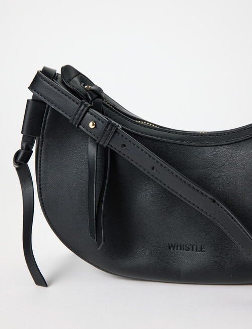 Whistle Accessories Alessia Fringed Shopper Bag, Black product photo View 03 L