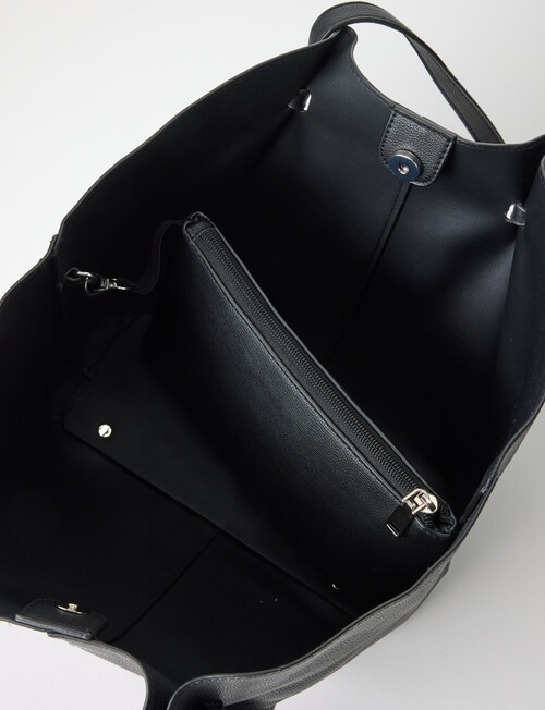 Whistle Accessories Amara Slouchy Tote Bag, Black product photo View 04 L