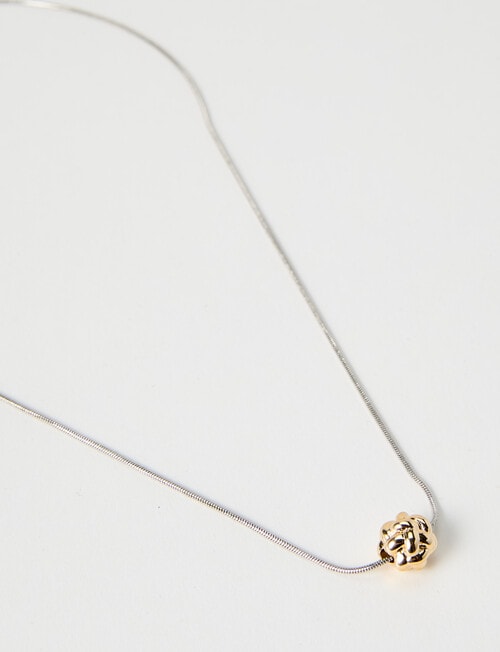 Whistle Accessories Rosette Sphere Necklace, Gold Tone product photo View 02 L
