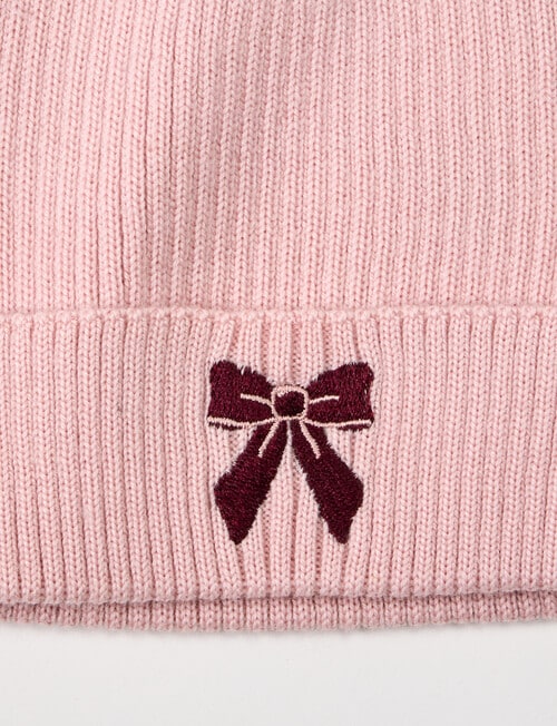 Teeny Weeny Merino Merino Bow Beanie, Pink product photo View 03 L