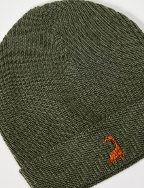 Teeny Weeny Merino Merino Dino Beanie, Green product photo View 02 L