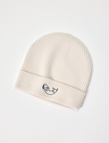 Teeny Weeny Merino Merino Dog Beanie, Cream product photo