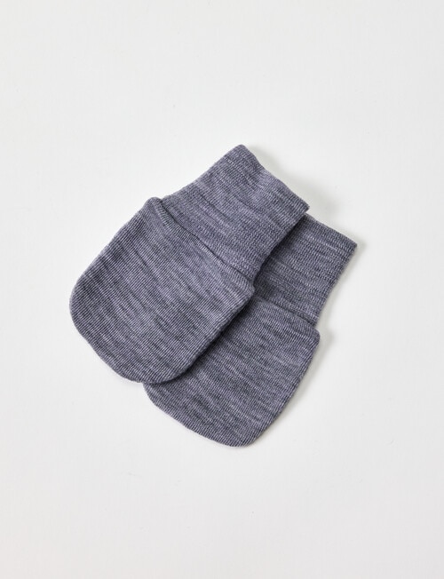 Teeny Weeny Merino Merino Beanie Mittens, Booties Set, Grey product photo View 02 L