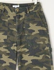 Switch Camo Super Baggy Denim Jort, Green product photo View 03 S
