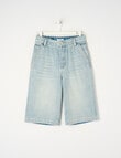 Switch Super Baggy Denim Jort, Arctic Blue product photo